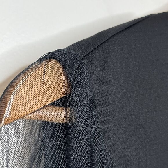 Gracia Sheer Flare Bell Sleeve Blouse Top Black Womens Small Whimsigoth - Picture 2 of 7